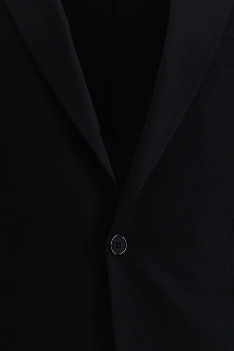 Black and Navy Blue 7 Drop Slim Fit Narrow Cut Wool Suit