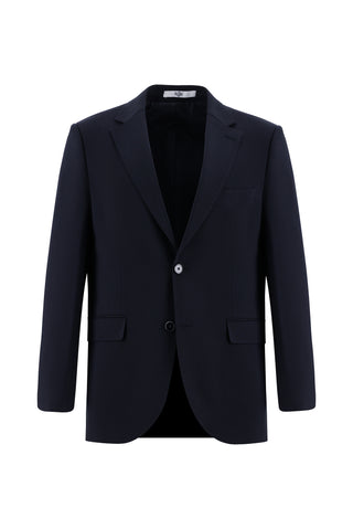  Siyah Lacivert 4 Drop Relaxed Fit Rahat Kesim Yünlü Takım Elbise