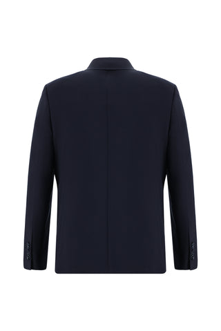  Siyah Lacivert 4 Drop Relaxed Fit Rahat Kesim Yünlü Takım Elbise