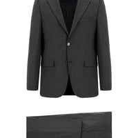 Dark Gray 4-Drop Relaxed Fit Wool Suit