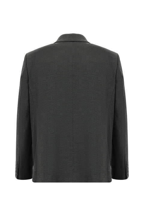Dark Gray 4-Drop Relaxed Fit Wool Suit