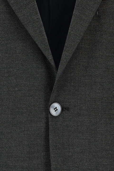 Dark Gray 4-Drop Relaxed Fit Wool Suit