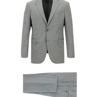 Medium Gray 6-Drop Regular Fit Standard Cut Wool Suit