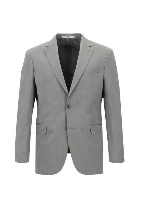 Medium Gray 6-Drop Regular Fit Standard Cut Wool Suit