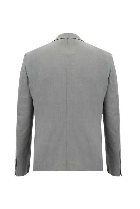 Medium Gray 6-Drop Regular Fit Standard Cut Wool Suit