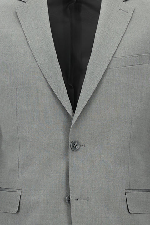 Medium Gray 6-Drop Regular Fit Standard Cut Wool Suit