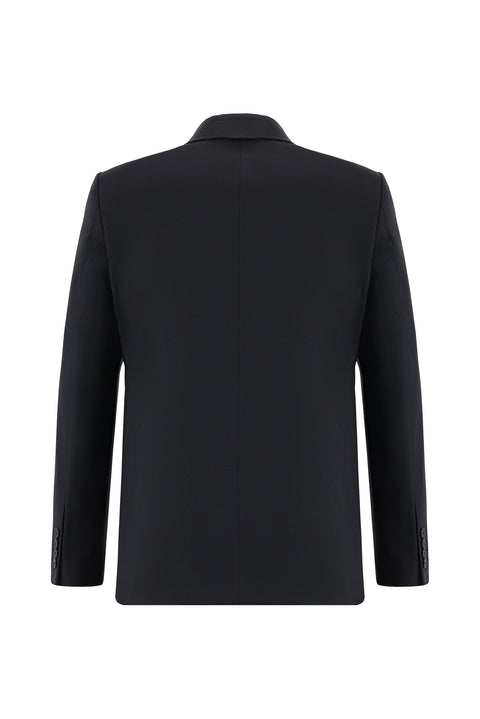 Black 7 Drop Super Slim Fit Extra Narrow Cut Wool Double-Breasted Suit