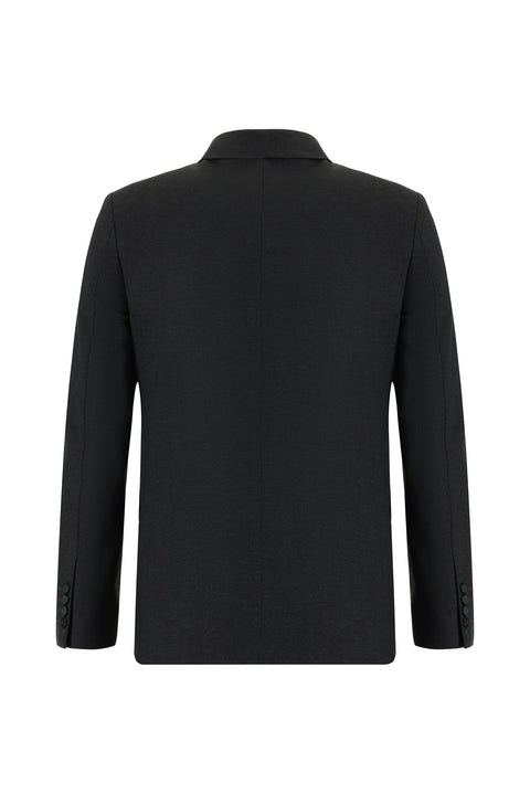 Dark Gray 6-Drop Regular Fit Standard Cut Wool Double-Breasted Suit