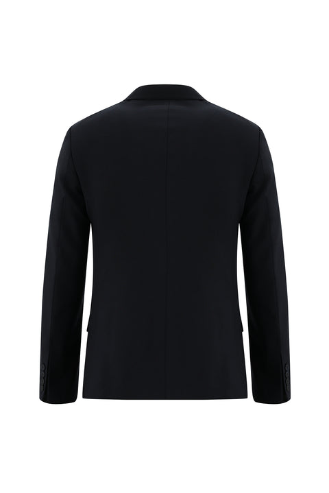 Dark Navy 7 Drop Slim Fit Narrow Cut Wool Double-Breasted Suit