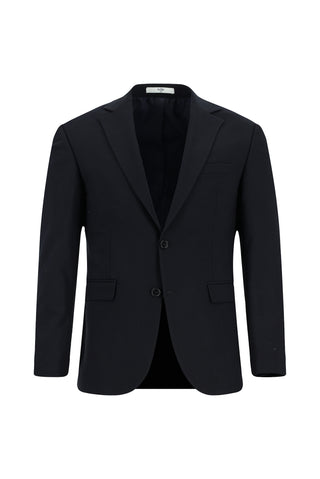  Koyu Lacivert 6 Drop Regular Fit Standart Kesim Yünlü Takım Elbise