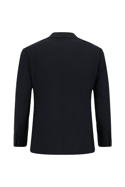 Dark Navy 4-Drop Relaxed Fit Wool Suit