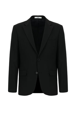  Siyah 6 Drop Regular Fit Standart Kesim Yünlü Takım Elbise