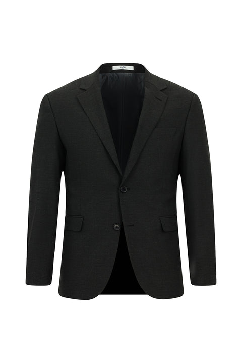 Dark Gray 6-Drop Regular Fit Standard Cut Wool Suit