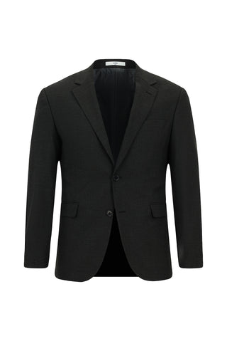  Koyu Füme 4 Drop Relaxed Fit Rahat Kesim Yünlü Takım Elbise