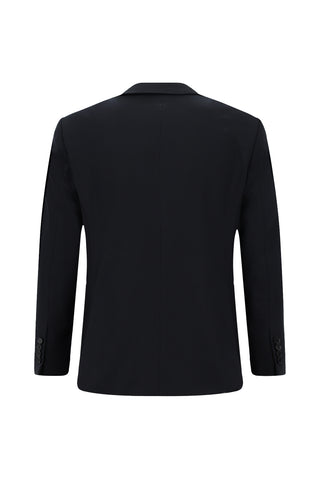  Koyu Lacivert 4 Drop Relaxed Fit Rahat Kesim Yünlü Takım Elbise