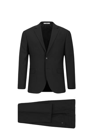 Koyu Füme 4 Drop Relaxed Fit Rahat Kesim Mono Yaka Yünlü Takım Elbise