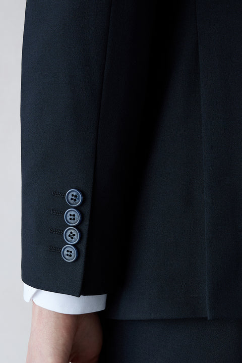 Dark Navy 6 Drop Regular Fit Standard Cut Mono-Neck Wool Suit