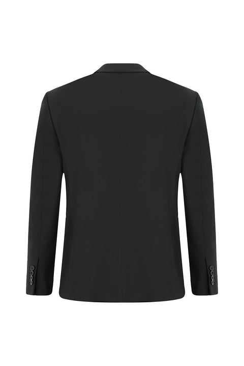Black 7 Drop Slim Fit Narrow Cut Wool Suit