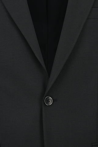 Siyah 4 Drop Relaxed Fit Rahat Kesim Yünlü Takım Elbise
