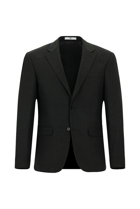 Dark Gray 6-Drop Regular Fit Standard Cut Wool Suit