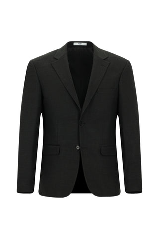  Koyu Füme 4 Drop Relaxed Fit Rahat Kesim Yünlü Takım Elbise