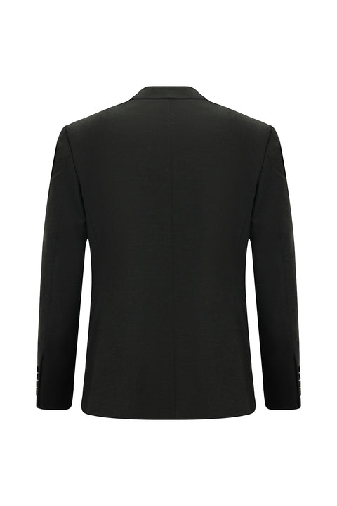 Dark Gray 6-Drop Regular Fit Standard Cut Wool Suit