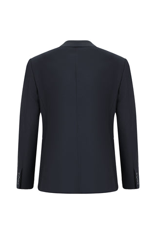  Koyu Lacivert 6 Drop Regular Fit Standart Kesim Yünlü Takım Elbise
