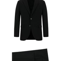 Black 7 Drop Slim Fit Narrow Cut Wool Suit