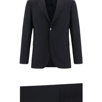 Black 7 Drop Slim Fit Narrow Cut Wool Suit