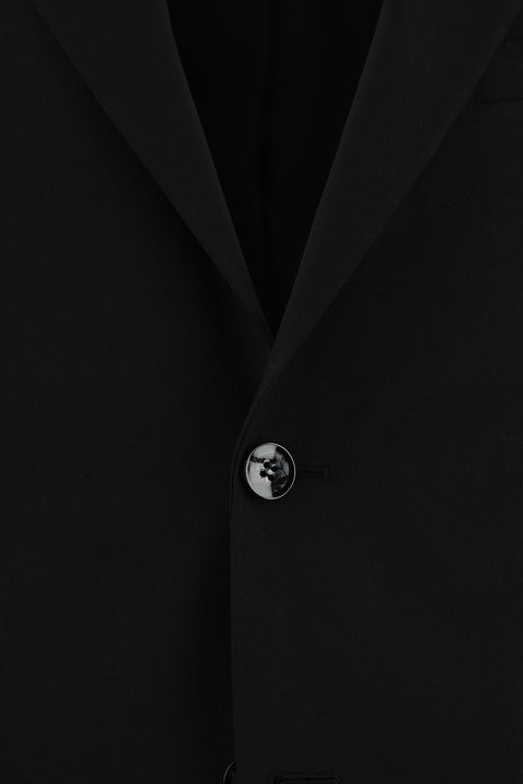 Black 7 Drop Slim Fit Narrow Cut Wool Suit