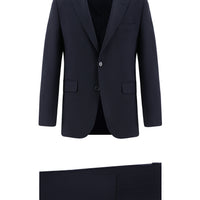Dark Navy 4-Drop Relaxed Fit Wool Suit