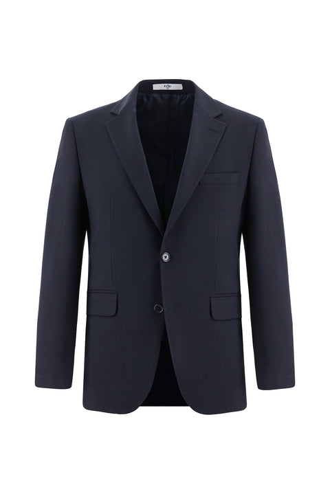 Dark Navy 4-Drop Relaxed Fit Wool Suit