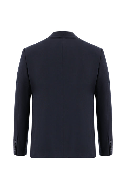 Dark Navy 4-Drop Relaxed Fit Wool Suit