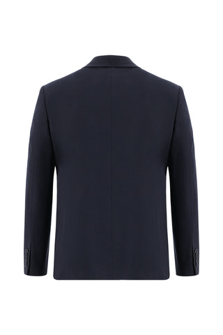  Koyu Lacivert 7 Drop Slim Fit Dar Kesim Yünlü Takım Elbise