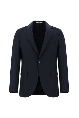  Koyu Lacivert 7 Drop Slim Fit Dar Kesim Yünlü Takım Elbise