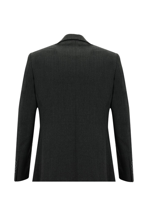 Dark Gray 6-Drop Regular Fit Standard Cut Wool Suit