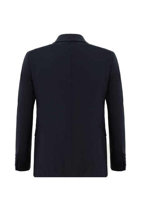 Dark Navy 7 Drop Slim Fit Narrow Cut Wool Suit