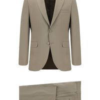 Light Mink 7 Drop Slim Fit Narrow Cut Wool Suit