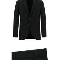 Black 7 Drop Slim Fit Narrow Cut Wool Suit