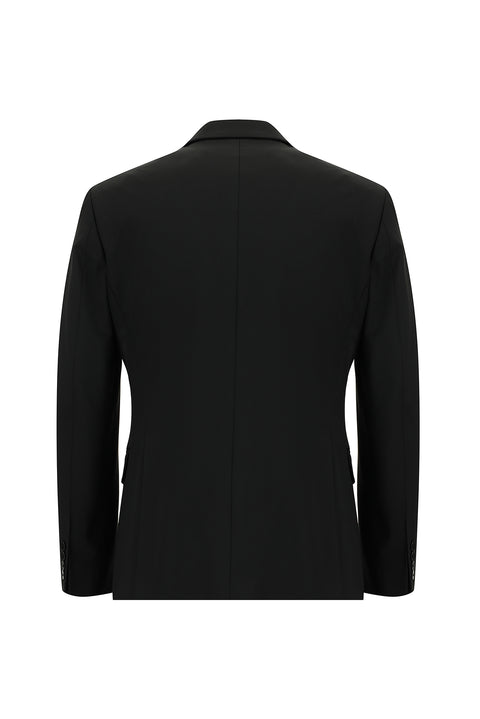Black 7 Drop Slim Fit Narrow Cut Wool Suit