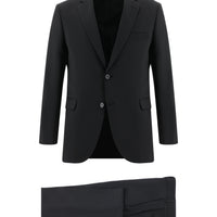 Black 7 Drop Slim Fit Narrow Cut Wool Suit