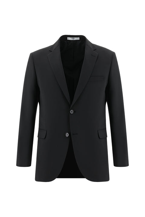 Black 7 Drop Slim Fit Narrow Cut Wool Suit