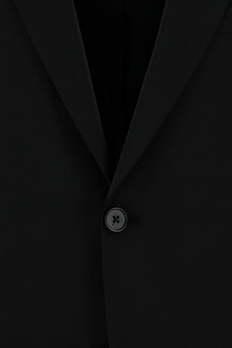 Black 7 Drop Slim Fit Narrow Cut Wool Suit