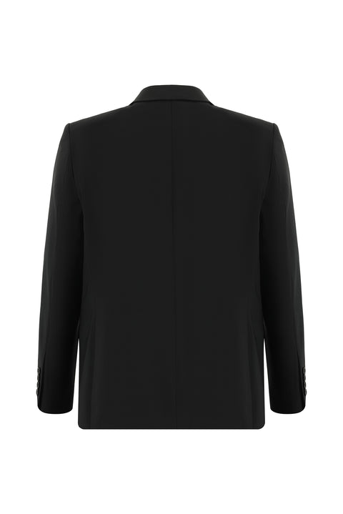 Black 4-Drop Relaxed Fit Wool Suit
