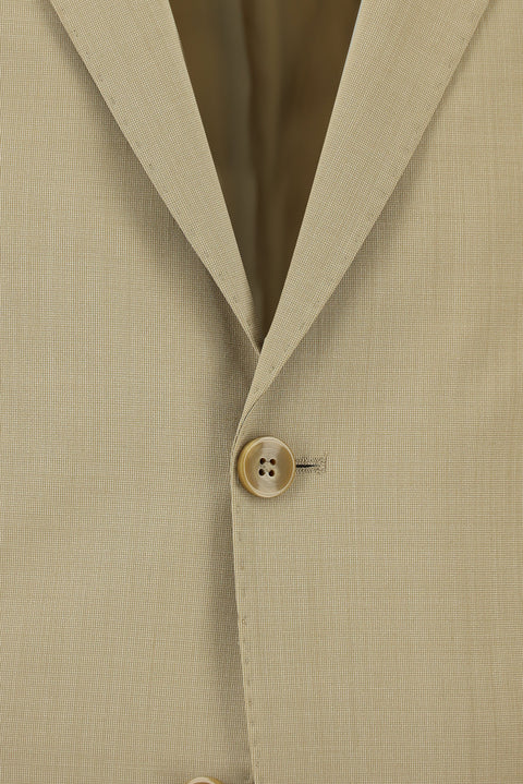 Medium Beige 6 Drop Regular Fit Standard Cut Wool Suit