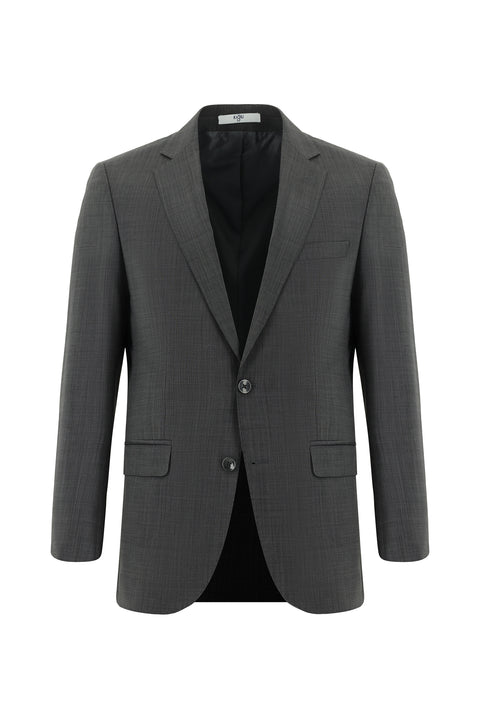 Medium Anthracite 6 Drop Regular Fit Standard Cut Wool Suit