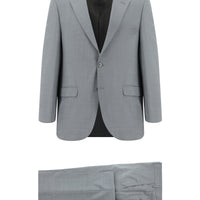Light Grey 7 Drop Slim Fit Narrow Cut Wool Suit