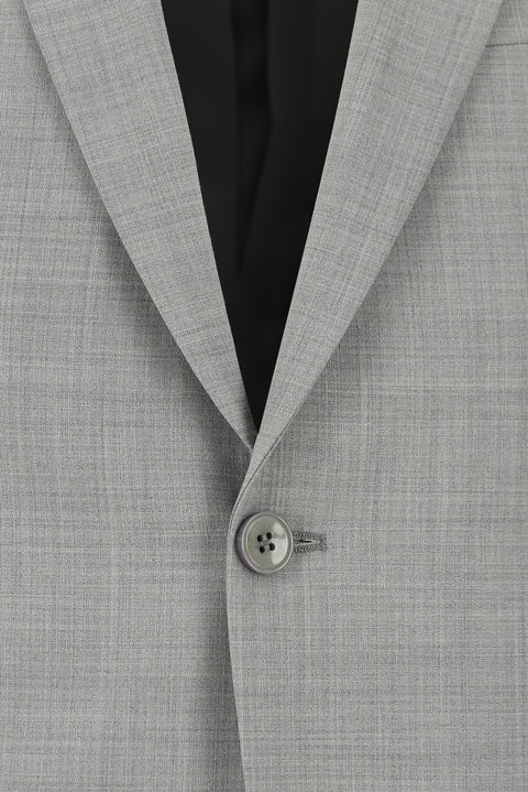 Medium Grey 7 Drop Slim Fit Narrow Cut Wool Suit
