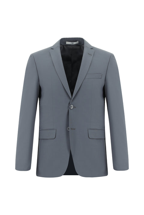 Dark Gray 4-Drop Relaxed Fit Wool Suit