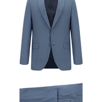 Dark Blue 6 Drop Regular Fit Standard Cut Wool Suit